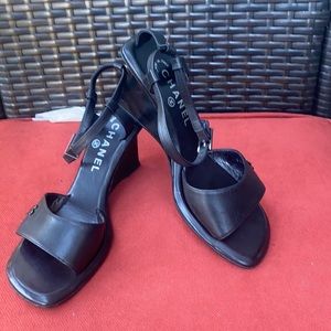 Fantastic Leather Chanel Wedges